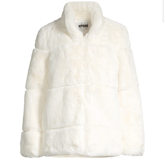 NEW Apparis Sarah Soft FauxFur coat Light Pink L - Picture 8 of 8